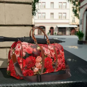 Rose Design Waterproof Travel Bag