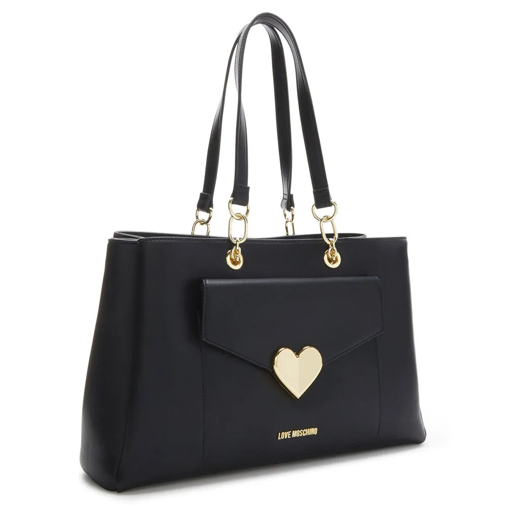 Shopping Bag Donna LOVE MOSCHINO linea Gracious Eco-Friendly Nera