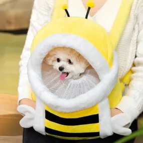 Soft Plush Bee Style Warm Breathable Dog & Cat Carrier Bag