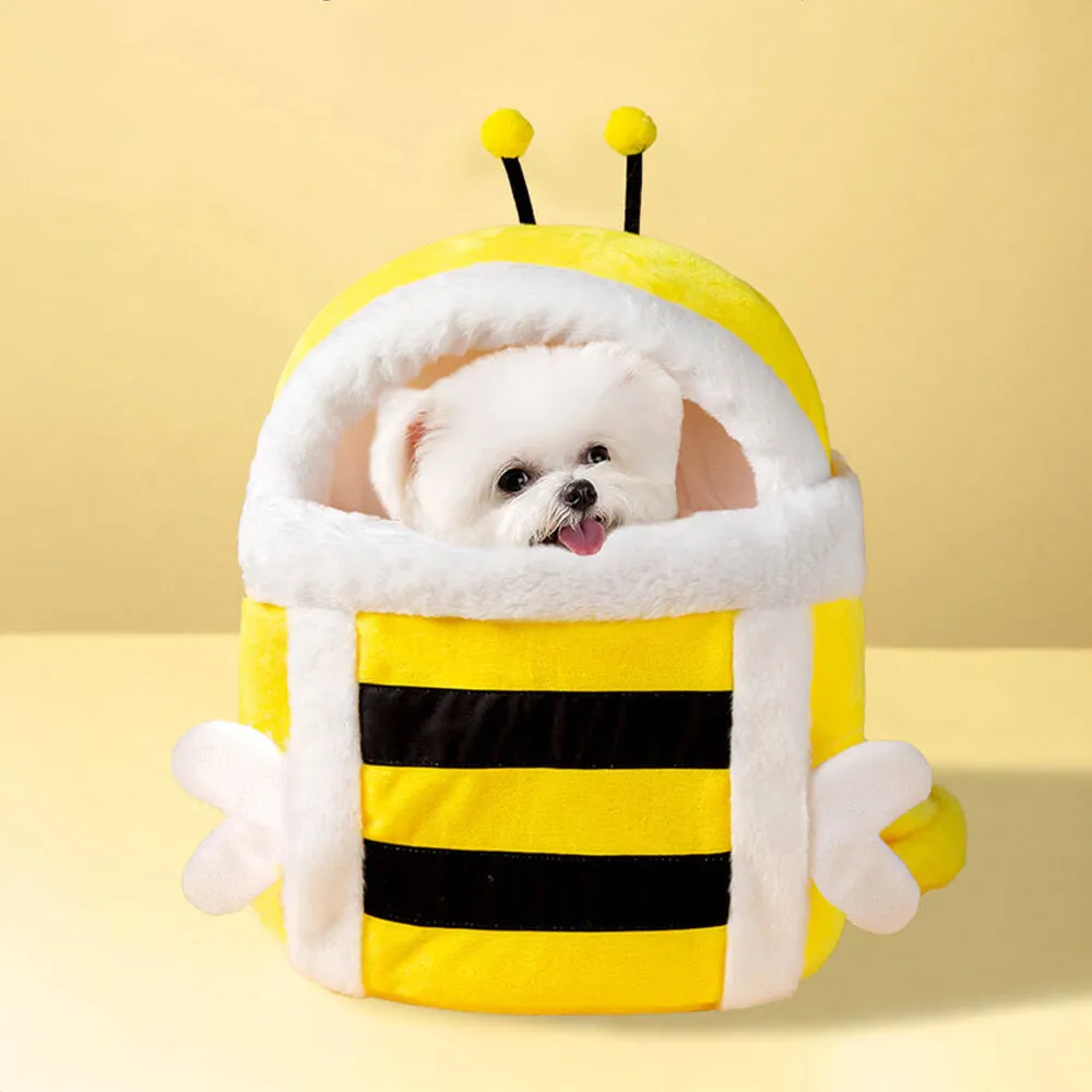 Soft Plush Bee Style Warm Breathable Dog & Cat Carrier Bag