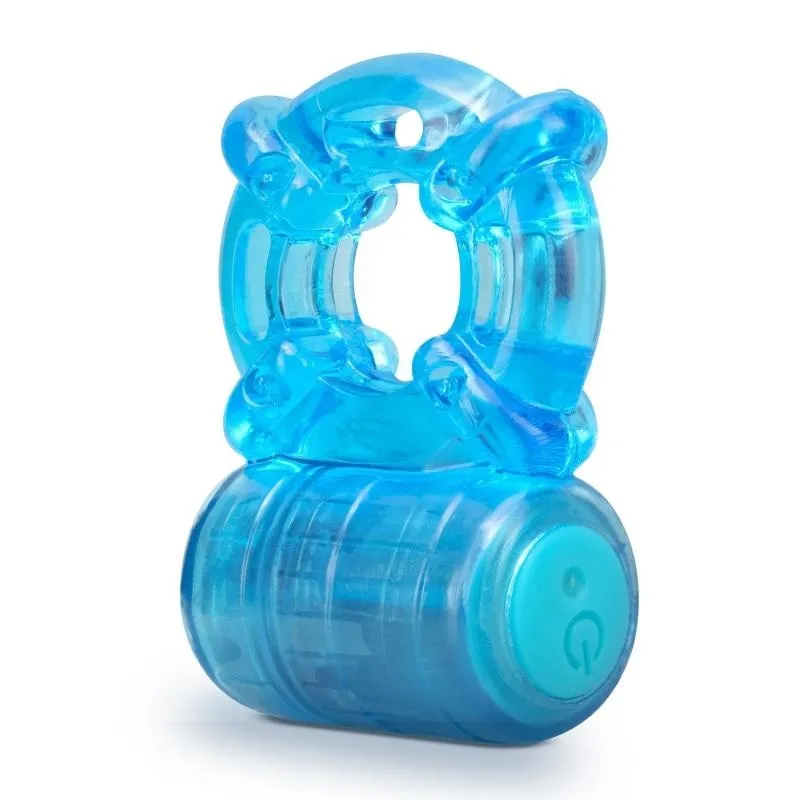 Stay Hard - Rechargeable 5 Function Cock Ring - Blue