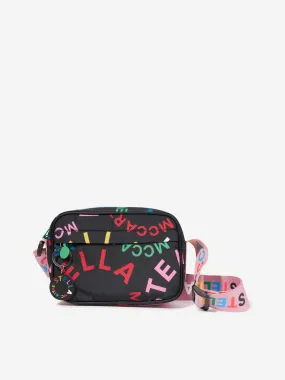 Stella McCartney Girls Logo Crossbody Bag in Black