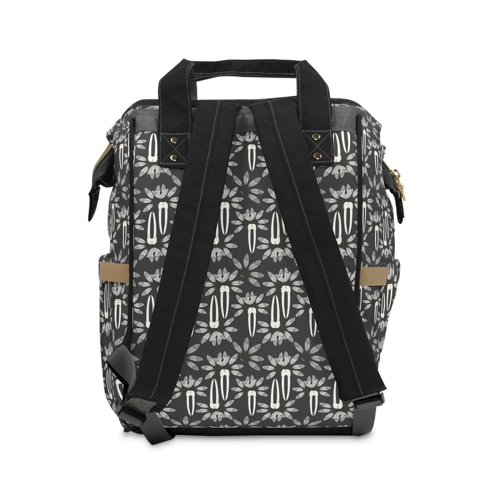 Stylish Multifunctional Diaper Backpack - Floral Design for Modern Parents