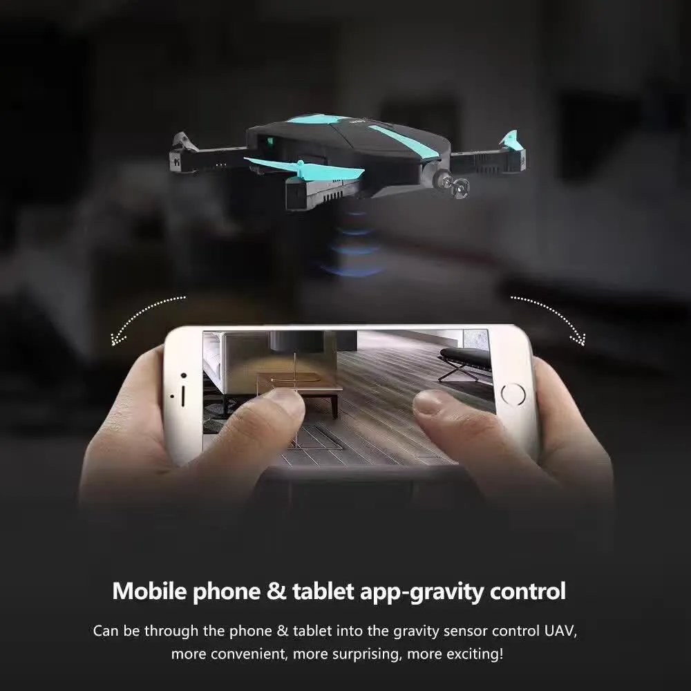 Super Mini WIFI Live Video Aerial Photography Foldable Toy Drone with Gravity Control by APP