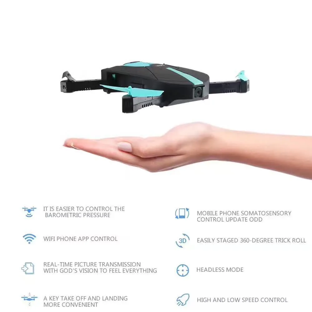 Super Mini WIFI Live Video Aerial Photography Foldable Toy Drone with Gravity Control by APP