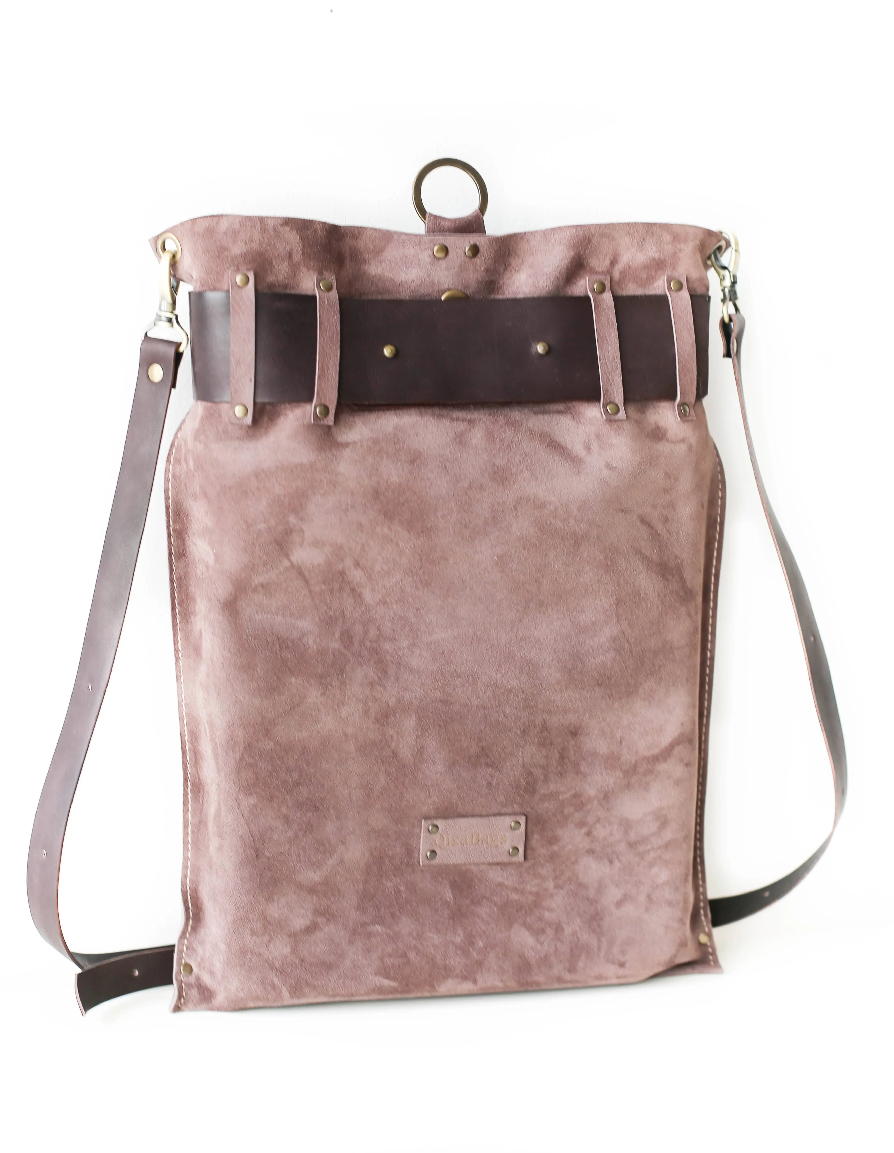 Taupe Suede Backpack