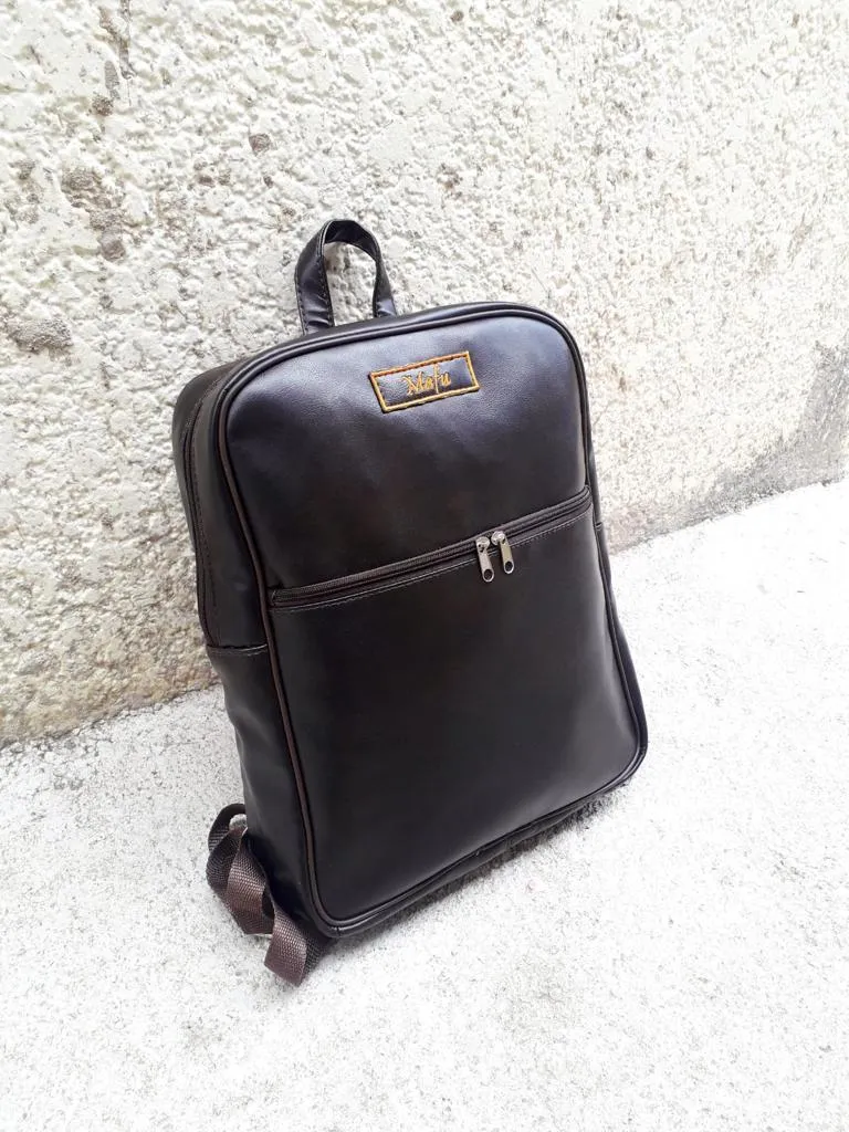 Umahambayedwa Leather Backpack - Black