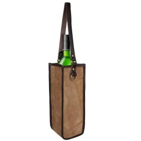 Upcycled Leather Wine Tote