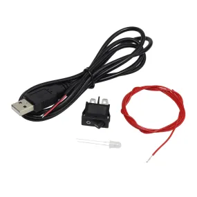 USB Cables, Colour Changing LEDs & Switches (Kit of 50)