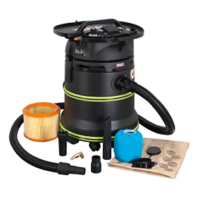 Vacuum Cleaner Industrial Dust-Free Wet/Dry 35L 1000W/230V Plastic Drum Class M Self-Clean Filter