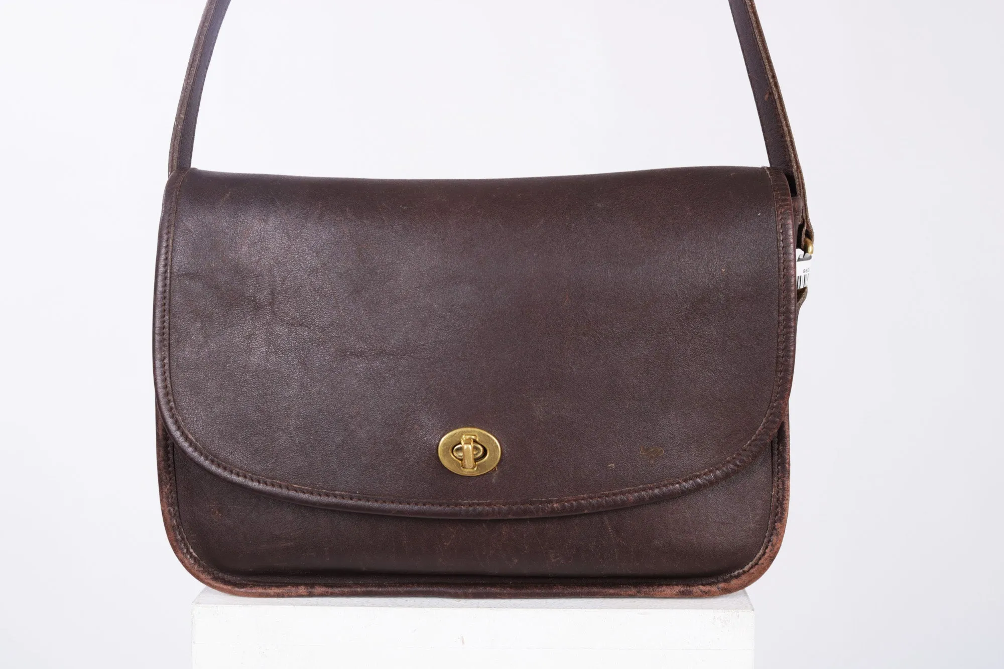 VTG COACH BROWN MESSENGER CROSSBODY BAG