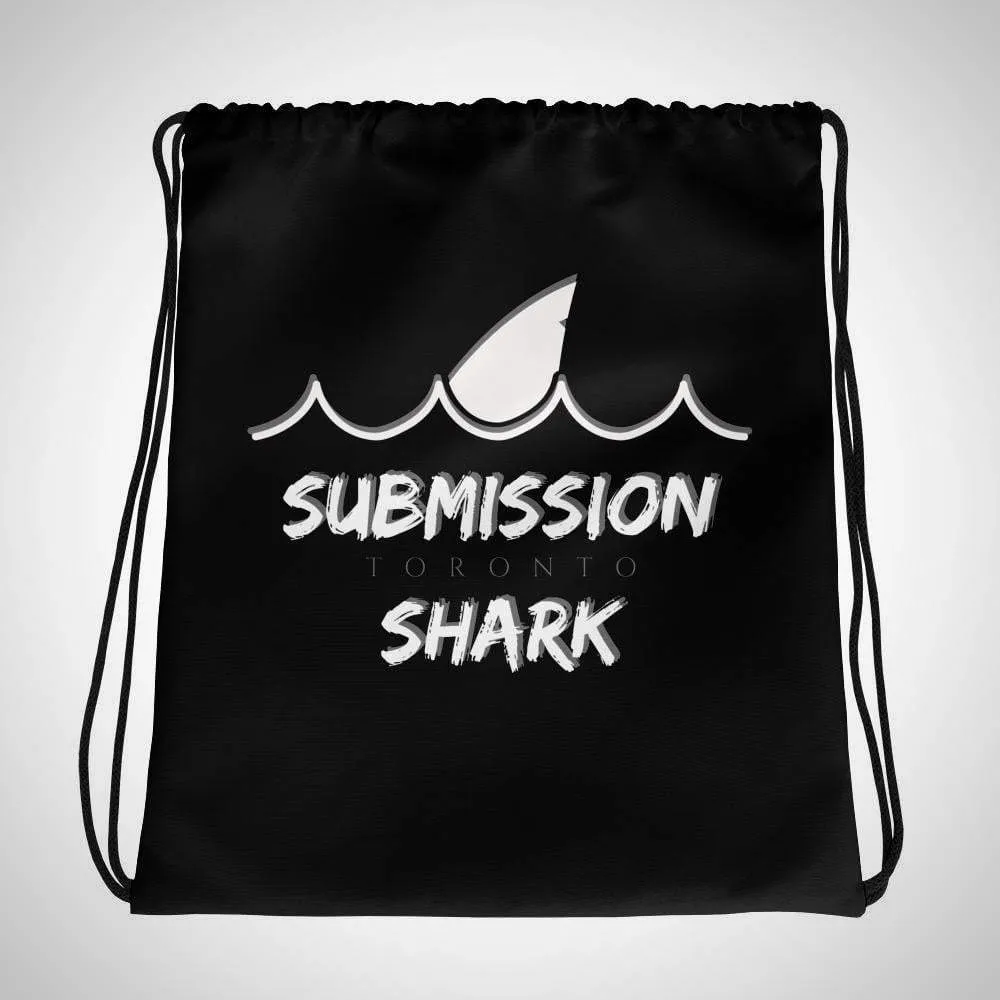 Wavy Black | Drawstring bag | Submission Shark