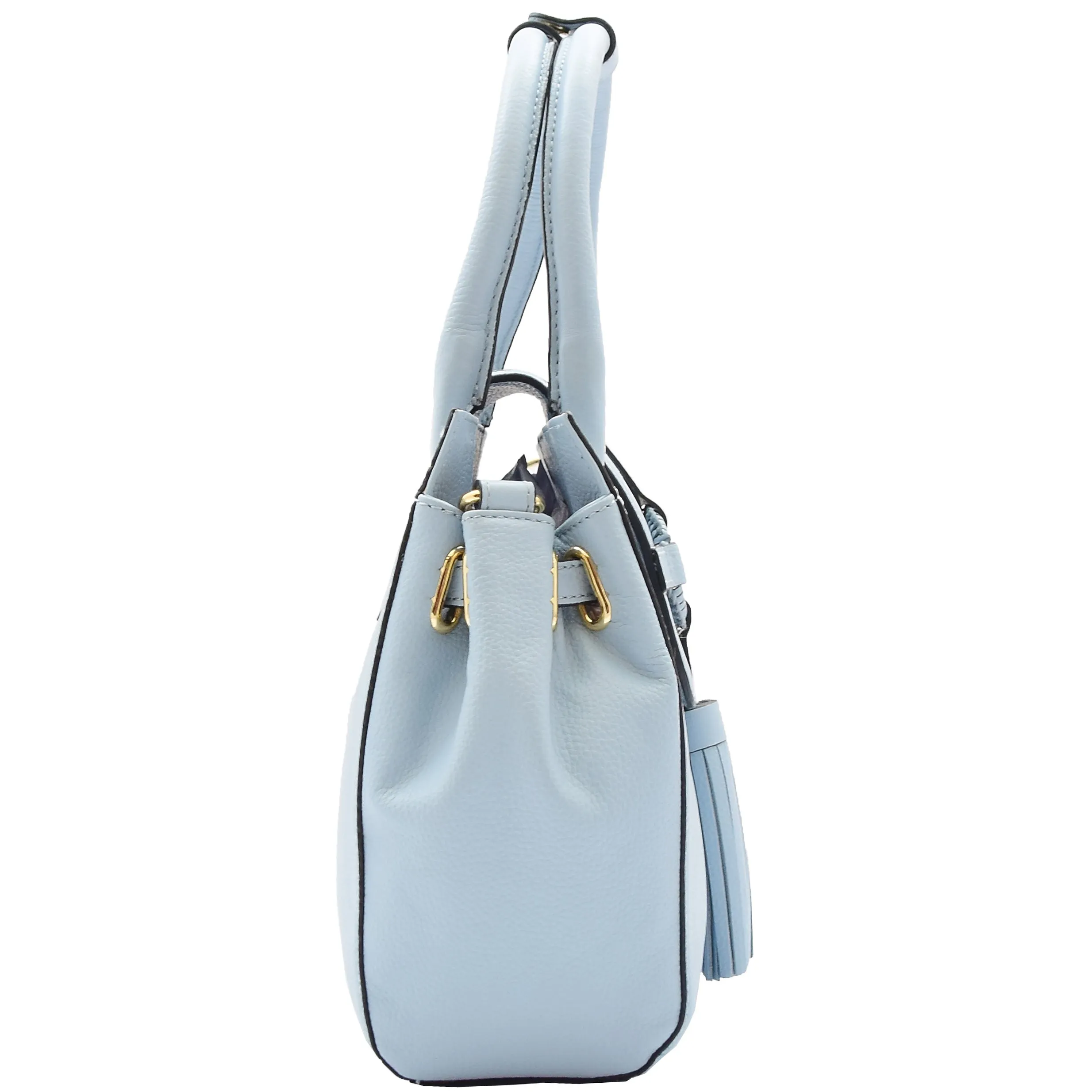 Womens Genuine Leather Organiser Shoulder Hobo Handbag Dress Bag Apolline Sky Blue