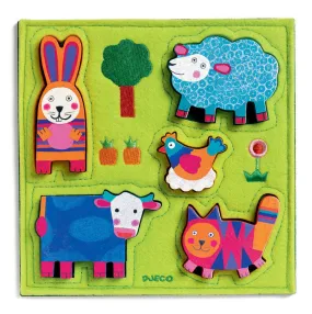 Wooden & Felt Puzzle Farm