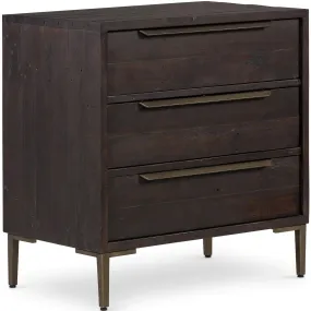 Wyeth 3 Drawer Dresser, Dark Carbon